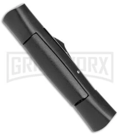 AKC 007 Concord Black OTF Automatic Knife - Satin Dagger -Grindworx Shop AKC 007 Concord Auto Black Satin Dagger BHQ 158279 jr side large