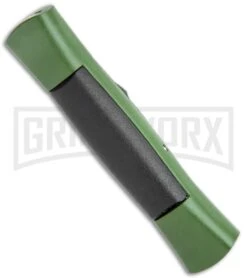AKC 007 Concord NATO Military Dagger OTF Auto Knife Green/Black - Satin -Grindworx Shop AKC 007 Concord NATO Military Green Black Dagger OTF Auto Satin Flat BHQ 118419 jr side large