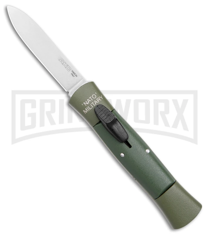 AKC 007 Concord NATO Military OD Green OTF Automatic Knife - Satin Flat AKC 007 Concord NATO Military OD Green OTF Automatic Knife - Satin Flat -Grindworx Shop AKC 007 Concord NATO Military OTF Auto OD Green Satin Flat BHQ 173565 jr large