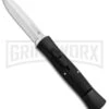 AKC Concord Black OTF Automatic Knife - Dagger Satin -Grindworx Shop AKC 007 Concord OTF Black Satin Dagger GX 30503 jr large