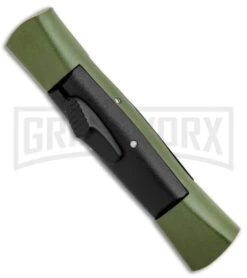 AKC Concord Green/Black OTF Automatic Knife - Flat Black -Grindworx Shop AKC 007 Concord OTF Green Black Flat GX 30500 jr spine large