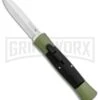 AKC 007 Concord Green/Black OTF Automatic Knife - Dagger Satin -Grindworx Shop AKC 007 Concord OTF Green Satin Dagger GX 30502 jr large
