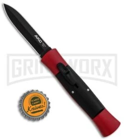 AKC 007 Concord Red/Black OTF Automatic Knife - Dagger Black 3 AKC 007 Concord Red/Black OTF Automatic Knife - Dagger Black -Grindworx Shop AKC 007 Concord OTF Red Black Dagger GX 30497 jr bottlecap large