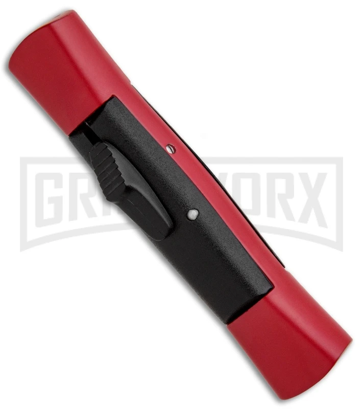 AKC 007 Concord Red/Black OTF Automatic Knife - Flat Black AKC 007 Concord Red/Black OTF Automatic Knife - Flat Black -Grindworx Shop AKC 007 Concord OTF Red Black Flat GX 30499 jr spine large