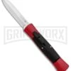 AKC 007 Concord Red/Black OTF Automatic Knife - Dagger Satin -Grindworx Shop AKC 007 Concord OTF Red Satin Dagger GX 30498 jr large