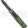 AKC Minion Nato Green OTF Automatic Knife - Dagger Black Plain -Grindworx Shop AKC 007 Mini Concord OTF Auto NATO Green Dagger Black BHQ 135714 jr large