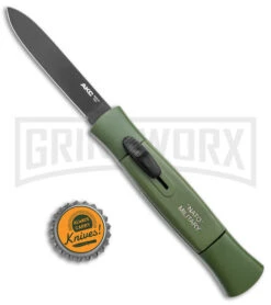AKC 077 Concord NATO Military Green OTF Automatic Knife - Black Plain -Grindworx Shop AKC 077 Concord OTF Auto NATO Military Green Black Flat BHQ 50796 jr bottlecap large