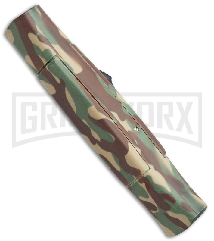 AKC 077 Concord Green Camo OTF Automatic Knife - Flat Gold Plain AKC 077 Concord Green Camo OTF Automatic Knife - Flat Gold Plain -Grindworx Shop AKC 077 Concord OTF Green Camo Gold BHQ 72047 jr side large