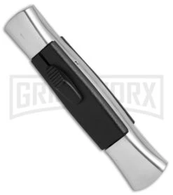 AKC 077 Concord Polish/Black OTF Automatic Knife - Flat Black Plain -Grindworx Shop AKC 077 Concord Polish Black flat black plain BP 22707 er spine large