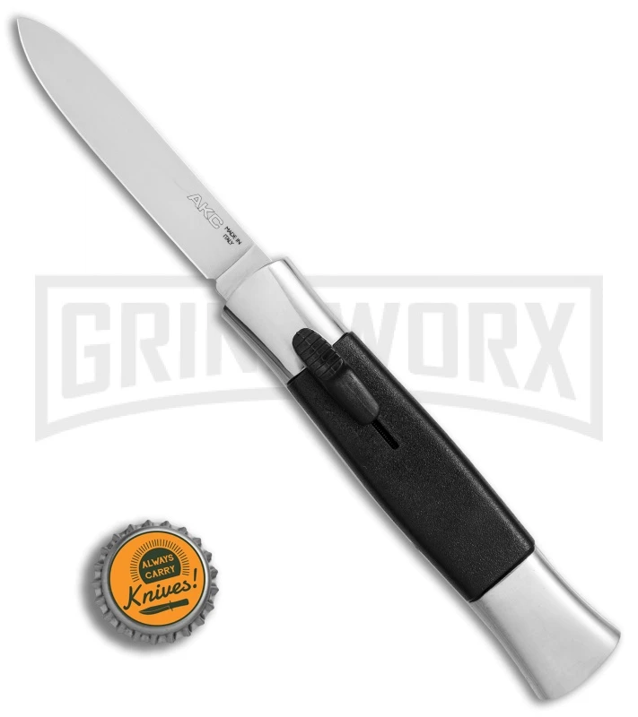 AKC 077 Concord Polish/Black OTF Automatic Knife - Flat Satin Plain AKC 077 Concord Polish/Black OTF Automatic Knife - Flat Satin Plain -Grindworx Shop AKC 077 Concord Polish Black flat satin plain BP 25754 er bottlecap large