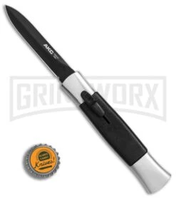 AKC 077 Concord Polish/Black OTF Automatic Knife - Dagger Black 3 AKC 077 Concord Polish/Black OTF Automatic Knife - Dagger Black -Grindworx Shop AKC 077 Concord Polish Blackdagger black BP25717 er bottlecap large