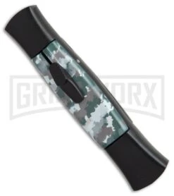AKC 077 Concord Arctic Camo OTF Automatic Knife - Flat Grind Black Plain -Grindworx Shop AKC 077 concord arctic camo black plain BP 19006 er side large