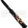 AKC 077 Concord Cheetah OTF Automatic Knife- Flat Grind Black Plain -Grindworx Shop AKC 077 concord cheetah black BP 19135 er large