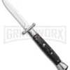 AKC 10" Italian Stiletto Swinguard Sim Horn Automatic Knife - Bayonet -Grindworx Shop AKC 10in Italian Swinguard Sim Horn Auto Bayo BHQ 138553 jr large