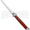 AKC 13" Rosewood Automatic Italian Dagger Stiletto (Satin Plain) 5 AKC 13" Rosewood Automatic Italian Dagger Stiletto (Satin Plain) -Grindworx Shop AKC 13in Rosewood Handle Auto Stiletto Dagger GX 6335 jr large