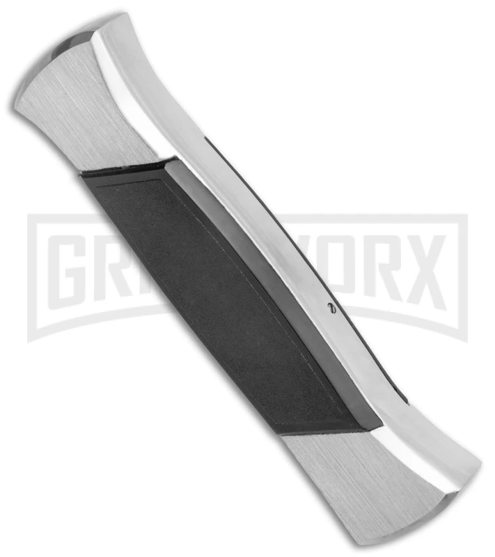 AKC 777 Blackfinger Brushed Aluminum OTF Automatic Knife - Dagger Black Plain AKC 777 Blackfinger Brushed Aluminum OTF Automatic Knife - Dagger Black Plain -Grindworx Shop AKC 777 Blackfinger Dagger OTF Auto Brushed Black BHQ 138853 jr side large