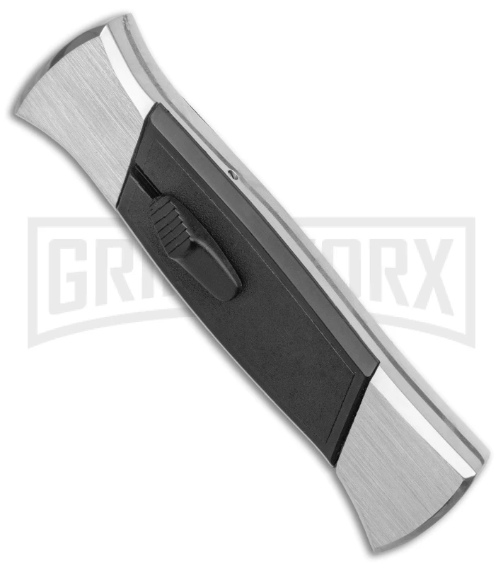AKC 777 Blackfinger Brushed Aluminum OTF Automatic Knife - Dagger Black Plain AKC 777 Blackfinger Brushed Aluminum OTF Automatic Knife - Dagger Black Plain -Grindworx Shop AKC 777 Blackfinger Dagger OTF Auto Brushed Black BHQ 138853 jr spine large