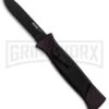 AKC 777 Blackfinger Sim Carbon Fiber OTF Automatic Knife - Black Plain -Grindworx Shop AKC 777 Blackfinger Sim Carbon Fiber Black Flat BHQ 90290 er large