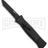 AKC 777 Blackfinger Black OTF Automatic Knife - Black Tanto -Grindworx Shop AKC 777 Blackfinger Tanto OTF Auto Black Black BHQ 87414 jr large