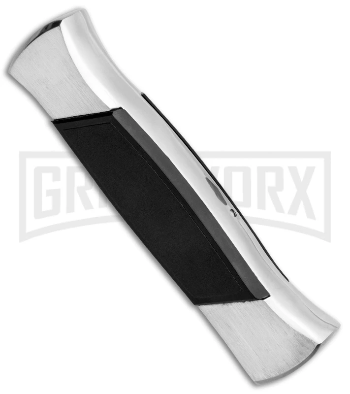 AKC 777 Blackfinger Brushed Aluminum OTF Automatic Knife - SW Tanto AKC 777 Blackfinger Brushed Aluminum OTF Automatic Knife - SW Tanto -Grindworx Shop AKC 777 Blackfinger Tanto OTF Auto Brushed Aluminum SW BHQ 87412 jr side 2 large
