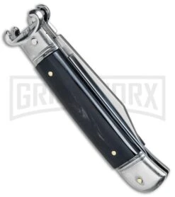 AKC 8" Shot Shell Puller Dark Horn Lever Lock - Clip Point -Grindworx Shop AKC 8in Shot Puller Dark Horn LL CP BP 3306 jr side large