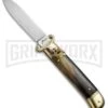 AKC 8" Shot Shell Puller Lever Lock Brazilian W/ Brass Auto Knife - Flat Plain -Grindworx Shop AKC 8in Shot Puller LL Brazilian Horn Brass BP 19886 jr large