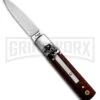 AKC 6" Mini Classic Lever Lock Cocobolo Automatic Knife - Satin Plain -Grindworx Shop AKC Classic Leverlock Cocobolo BHQ 50891 ns large