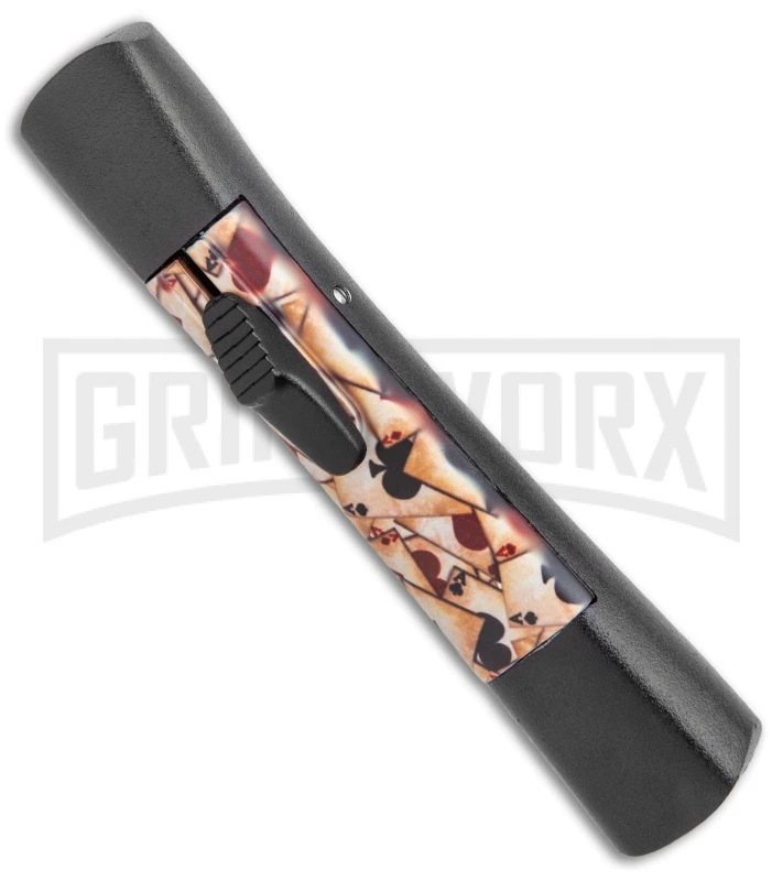 AKC Concord Aces OTF Automatic Knife - Flat Grind Plain AKC Concord Aces OTF Automatic Knife - Flat Grind Plain -Grindworx Shop AKC Concord Aces OTF Auto Satin BHQ 135715 jr spine large