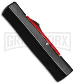 AKC Minion Concord Black/Red OTF Automatic Knife - Dagger Satin Plain -Grindworx Shop AKC Concord Black Red OTF Auto Dagger Satin GX 35507 jr side large