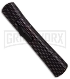AKC Concord Full Sim Carbon Fiber OTF Automatic Knife - Flat Black -Grindworx Shop AKC Concord Full Sim Carbon Fiber Black Flat BHQ 90292 er spine large