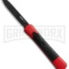 AKC Concord Red/Black OTF Automatic Knife - Flat Grind Black Plain 2 AKC Concord Red/Black OTF Automatic Knife - Flat Grind Black Plain -Grindworx Shop AKC Concord OTF Auto Red Black Black Flat BHQ 24096 jr large