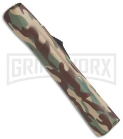AKC Concord Camo Rubber OTF Automatic Knife - Gold Plain -Grindworx Shop AKC Concord OTF Camo Rubber Gold BHQ 72046 jr side large