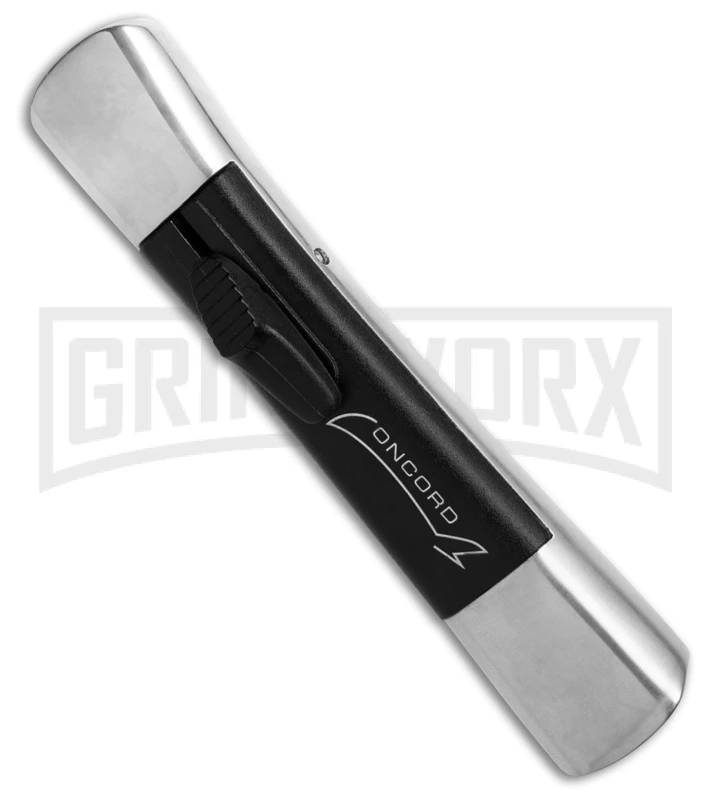 AKC Concord Polish/Black OTF Automatic Knife - Black Plain AKC Concord Polish/Black OTF Automatic Knife - Black Plain -Grindworx Shop AKC Concord Polish Black OTF AK Black Plain GX 41627 td spine large