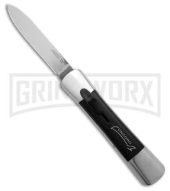 AKC Concord Polish/Black OTF Automatic Knife - Satin Plain