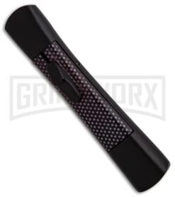 AKC Concord Sim Carbon Fiber OTF Automatic Knife - Flat Black 2 AKC Concord Sim Carbon Fiber OTF Automatic Knife - Flat Black -Grindworx Shop AKC Concord Sim Carbon Fiber black flat BHQ 90291 er spine large