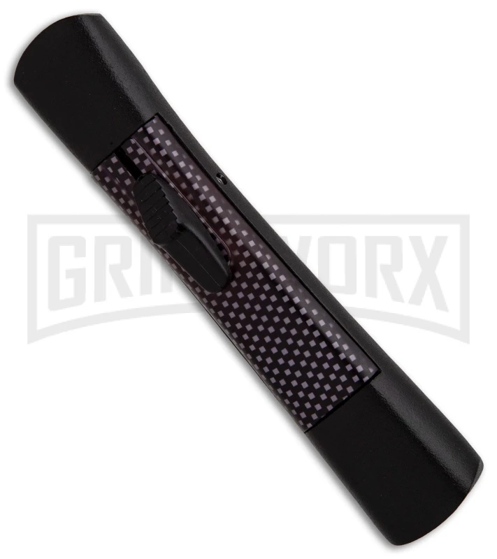 AKC Concord Sim Carbon Fiber OTF Automatic Knife - Flat Black AKC Concord Sim Carbon Fiber OTF Automatic Knife - Flat Black -Grindworx Shop AKC Concord Sim Carbon Fiber black flat BHQ 90291 er spine large