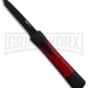 AKC Concord Black/Red OTF Automatic Knife - Tanto Black Plain -Grindworx Shop AKC Concord Tanto Black Red Black BHQ 90288 er large