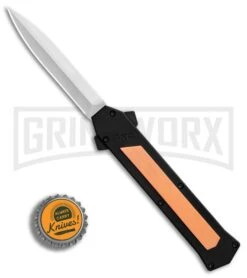 AKC F-16 Copper D/A OTF Automatic Knife - Dagger Satin Plain -Grindworx Shop AKC F 16 BHQ Exclusive Copper Dagger Satin Plain GX 30993 er bottlecap large