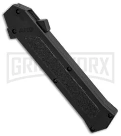 AKC F-16 Black D/A OTF Automatic Knife - Dagger Satin Plain -Grindworx Shop AKC F 16 Black DA Dagger Satin Plain GX 30994 er spine large