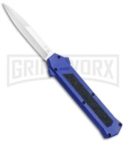 AKC F-16 Blue D/A OTF Automatic Knife - Bayo Satin Plain