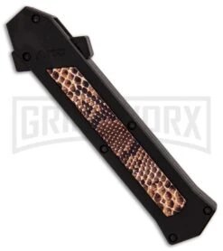 AKC F-16 Snake Skin D/A OTF Automatic Knife - Bayo Satin Plain 1 AKC F-16 Snake Skin D/A OTF Automatic Knife - Bayo Satin Plain -Grindworx Shop AKC F 16 DA Bayonet Snake Skin Satin BHQ 78292 er spine large
