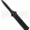 AKC F-16 Black D/A OTF Automatic Knife - Dagger Black Plain -Grindworx Shop AKC F 16 DA Dagger OTF Auto Black Black GX 33364 jr large