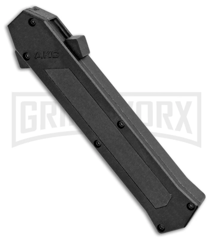 AKC F-16 D/A Dagger OTF Automatic Knife Black Carbon Fiber (3.3" Satin) AKC F-16 D/A Dagger OTF Automatic Knife Black Carbon Fiber (3.3" Satin) -Grindworx Shop AKC F 16 DA Dagger OTF Auto Black CF Satin BHQ 102235 jr spine large