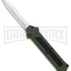AKC F-16 Green D/A OTF Automatic Knife - Dagger Satin Plain -Grindworx Shop AKC F 16 DA Dagger OTF Auto Green Satin BHQ 91965 jr large