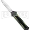 AKC F-16 OD Green Camo D/A OTF Automatic Knife - Bayo Satin Plain -Grindworx Shop AKC F 16 DA Dagger OTF Auto OD Green Camo Satin BHQ 125319 jr large