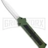AKC F-16 OD Green D/A OTF Automatic Knife - Dagger Satin Plain -Grindworx Shop AKC F 16 DA Dagger OTF Auto OD Green Satin BHQ 95347 jr large