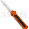 AKC F-16 Orange D/A OTF Automatic Knife - Dagger Satin Plain -Grindworx Shop AKC F 16 DA Dagger OTF Auto Orange Satin BHQ 91966 jr large