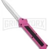 AKC F-16 Pink D/A OTF Automatic Knife - Dagger Satin Plain 4 AKC F-16 Pink D/A OTF Automatic Knife - Dagger Satin Plain -Grindworx Shop AKC F 16 Pink DA OTF Auto Dagger Satin GX 37627 jr large