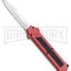 AKC F-16 Red D/A OTF Automatic Knife - Bayo Satin Plain -Grindworx Shop AKC F 16 Red DA OTF Bayo Satin Plain BP 23854 jr large