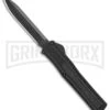 AKC F-20 Black D/A OTF Automatic Knife - Spear Point Black Plain -Grindworx Shop AKC F 20 DA Dagger OTF Auto Black Black BHQ 140839 jr large